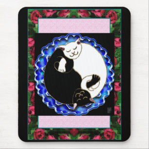 katten n roos muismat