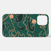 Katten naadloos doedelen Case-Mate iPhone case (Achterkant (horizontaal))