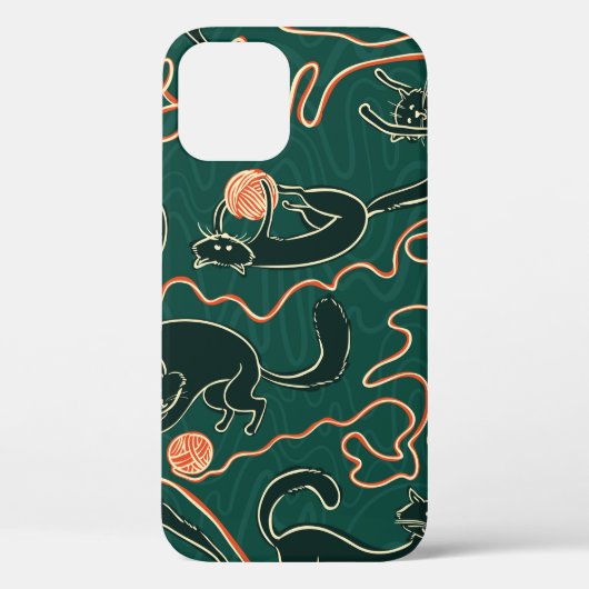 Katten naadloos doedelen Case-Mate iPhone case (Achterkant)