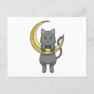 Katten Nacht Maan Briefkaart