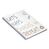 Katten Naps en Snacks|De beste cadeaus voor katten Notitieboek (Rechterzijde)