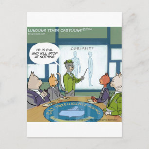Katten Natuurlijke Vijand Grappig Briefkaart