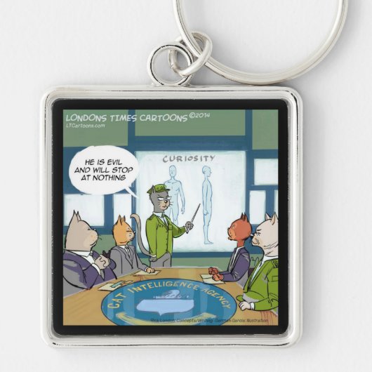 Katten Natuurlijke Vijand Grappig Sleutelhanger (Voorkant)
