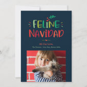 Katten Navidad Kerst Pet Foto Kaart (Voorkant)