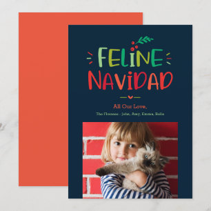 Katten Navidad Kerst Pet Foto Kaart