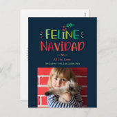 Katten Navidad Kerstmis Huisdier Vrienden Kaart (Voorkant / Achterkant)