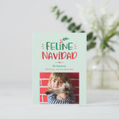 Katten Navidad Kerstmis Postkaart Feestdagenkaart (Staand voorkant)