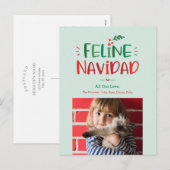 Katten Navidad Kerstmis Postkaart Feestdagenkaart (Voorkant / Achterkant)