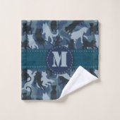 Katten Navy Camouflage Bad Handdoek (Wasdoekje)
