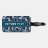 Katten Navy Camouflage Bagagelabel (Achterkant horizontaal)