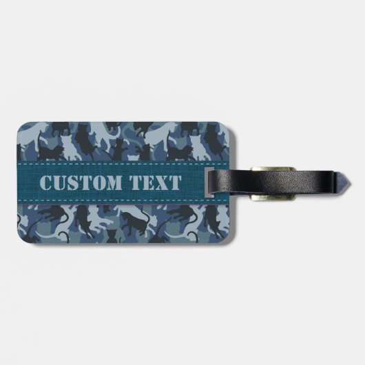 Katten Navy Camouflage Bagagelabel (Achterkant horizontaal)