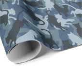 Katten Navy Camouflage Cadeaupapier (Rol Hoek)
