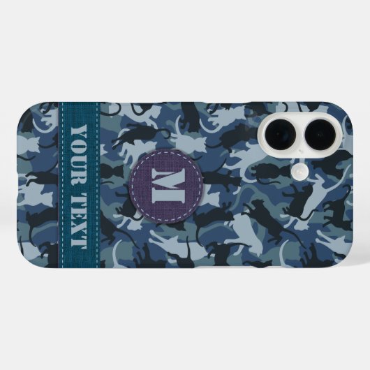 Katten Navy Camouflage Case-Mate iPhone Case (Achterkant (horizontaal))
