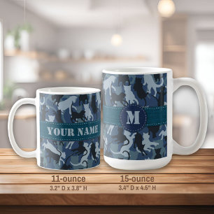 Katten Navy Camouflage Koffiemok