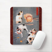 Katten (Neko) in verschillende Poses Utagawa Kuniy Muismat (Met muis)