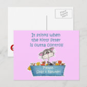 Katten nestjes stinken briefkaart (Voorkant / Achterkant)