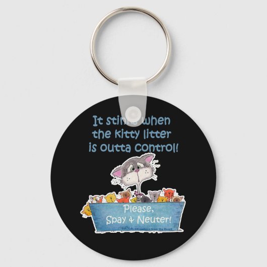 Katten nestjes stinken sleutelhanger (Voorkant)
