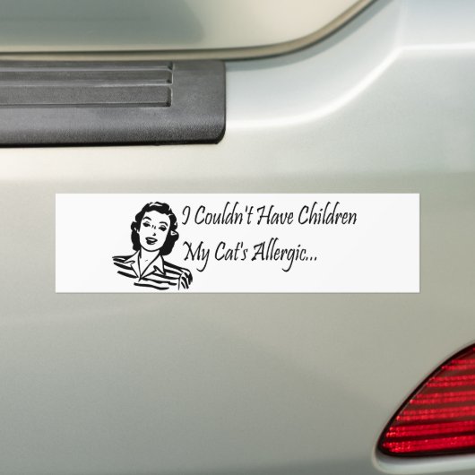 Katten niet Kinder Bumpersticker (Op auto)