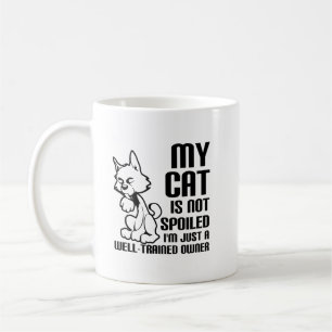 Katten niet verwend Grappige mok