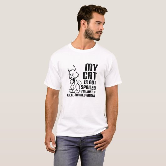 Katten Niet Verwend Grappige T-shirt (Voorkant volledig)