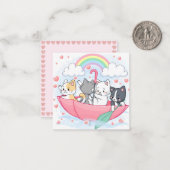 Katten Notitiekaartje (Voorkant / Achterkant in situ)