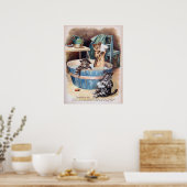 Katten Ochtendbad, Louis Wain Poster (Keuken)