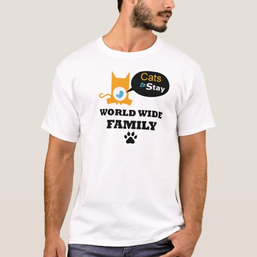 Katten om de hele wereld uniform te blijven t-shirt (Voorkant)