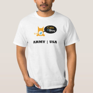 Katten om het leger te blijven Verenigde Staten T-shirt