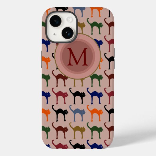 Katten om initiaal toe te voegen Case-Mate iPhone case (Achterkant)