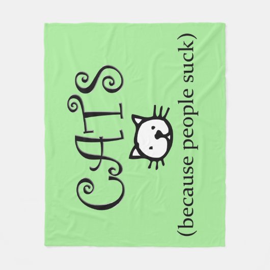 Katten omdat mensen eenden fleece deken (Voorkant)