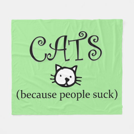 Katten omdat mensen eenden fleece deken (Voorkant (Horizontaal))