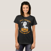 Katten Omdat Mensen Eng Halloween Zwarte Kat T-shirt (Voorkant volledig)