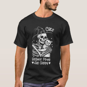 Katten Omdat Mensen Eng Schattig Zijn Kat Hallowee T-shirt