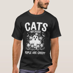 Katten Omdat Mensen Eng zijn Retro Kattenmoeder En T-shirt