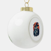 Katten Omdat Mensen Enge Halloween Skelet Keramische Bal Ornament (Links)