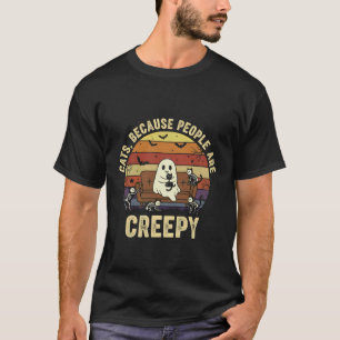 Katten Omdat Mensen Enge Kat Moeder Vintage Hal T-shirt