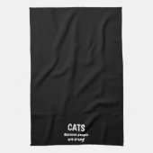 Katten omdat mensen gek zijn theedoek (Verticaal)