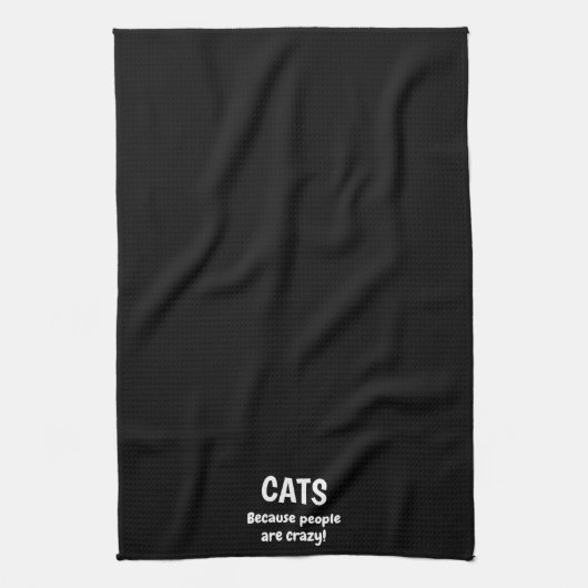 Katten omdat mensen gek zijn theedoek (Verticaal)