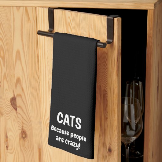 Katten omdat mensen gek zijn theedoek (Derde Gevouwen)