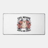 Katten omdat mensen griezelig grappige spookhallow bureaumat (Voorkant)