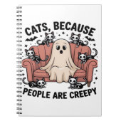 Katten omdat mensen griezelig grappige spookhallow notitieboek (Voorkant)