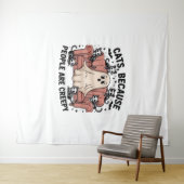 Katten omdat mensen griezelig grappige spookhallow wandkleed (In Situ (horizontaal))