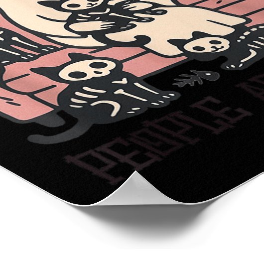 Katten omdat mensen griezelige geest zijn Hallowee Poster (Hoek)