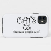 Katten, omdat mensen klote zijn Case-Mate iPhone case (Achterkant (horizontaal))
