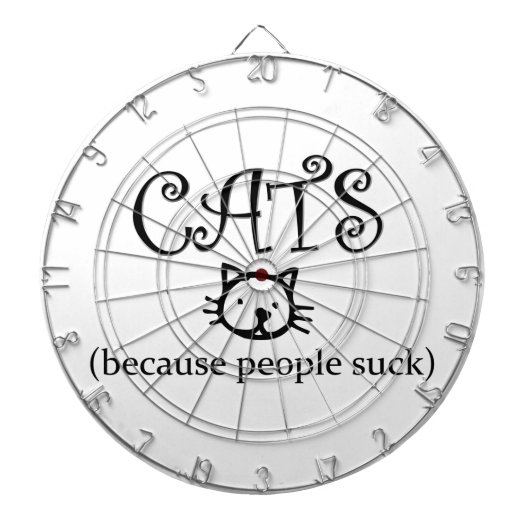 Katten, omdat mensen klote zijn dartbord (Voorkant)