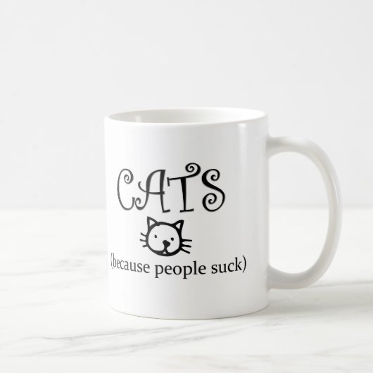 Katten omdat mensen klote zijn koffiemok (Rechts)
