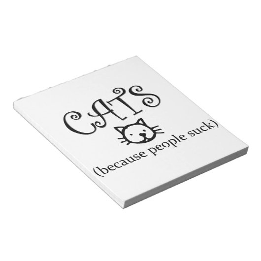 Katten, omdat mensen klote zijn notitieblok (Schuin)