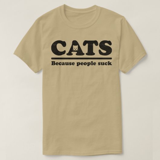 Katten omdat mensen klote zijn t-shirt (Design voorkant)