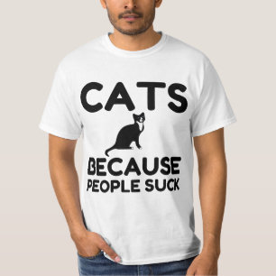 Katten omdat mensen oplikken t-shirt