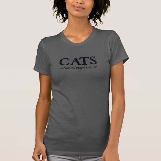 Katten (omdat mensen opslokken) t-shirt (Voorkant)